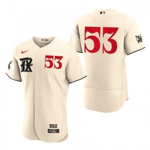 Texas Rangers #53 Adolis Garc¨ªa Cream 2023 City Connect Flex Base Stitched Jersey