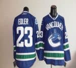 Canucks #23 Alexander Edler Blue Stitched Jersey