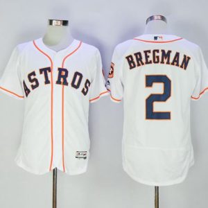 Astros #2 Alex Bregman White Flexbase Authentic Collection Stitched Jersey