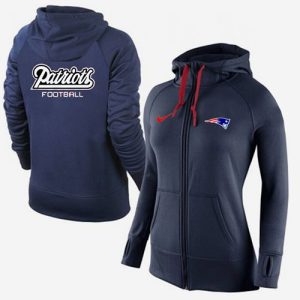 Nike New England Patriots Full-Zip Performance Hoodie Dark Blue