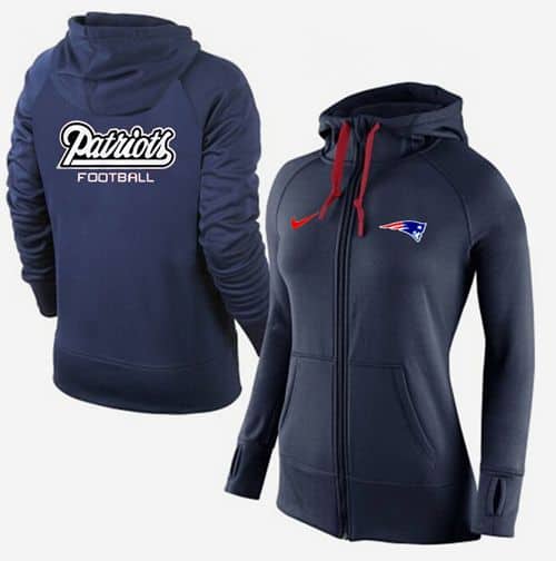 Nike New England Patriots Full-Zip Performance Hoodie Dark Blue