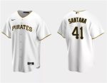 Pittsburgh Pirates #41 Carlos Santana White Cool Base Stitched Jersey