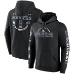 Los Angeles Dodgers Black 2024 World Series Champions Logos Pullover Hoodie