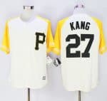 Pirates #27 Jung-Ho Kang Cream Gold Exclusive New Cool Base Stitched Jersey