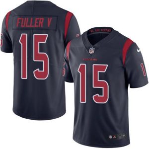 Texans #15 Will Fuller V Navy Blue Stitched Limited Rush Nike Jersey
