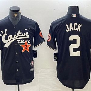 Houston Astros #2 Alex Bregman Black Cactus Jack Vapor Premier Limited Stitched Jersey