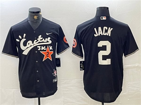 Houston Astros #2 Alex Bregman Black Cactus Jack Vapor Premier Limited Stitched Jersey