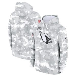 Arizona Cardinals 2024 Arctic Camo Salute To Service Club Fleece Pullover Hoodie