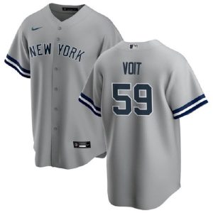 New York Yankees #59 Luke Voit Gray Cool Base Stitched Jersey