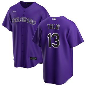 Colorado Rockies #13 Alan Trejo Purple Stitched Jersey