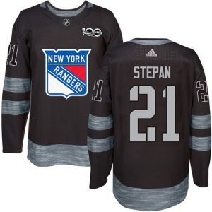 Rangers #21 Derek Stepan Black 1917-2017 100th Anniversary Stitched Jersey