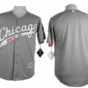 White Sox Blank Grey New Cool Base Stitched Jersey