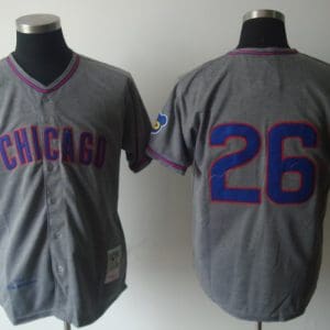 Mitchell And Ness 1968 Cubs #26 Billy Williams Grey Stitched Throwback Jersey