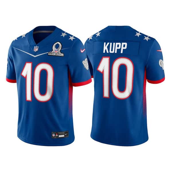 Los Angeles Rams #10 Cooper Kupp 2022 Royal Pro Bowl Stitched Jersey