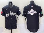 Los Angeles Dodgers Team Big Logo Black Mexico 2025 LA Gothic Style With Fernando Patch Vapor Premier Limited Stitched Jersey