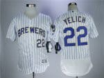 Milwaukee Brewers #22 Christian Yelich White Flexbase Stitched Jersey