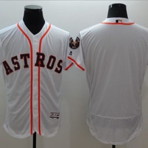 Astros Blank White Flexbase Authentic Collection Stitched Jersey