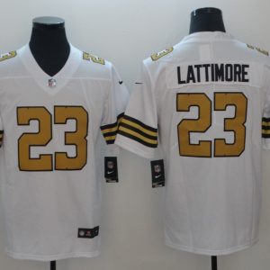 New Orleans Saints #23 Marshon Lattimore White Limited Rush Stitched Jersey