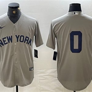 New York Yankees #0 Marcus Stroman Grey Cool Base Stitched Jersey