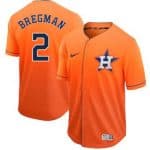 Houston Astros #2 Alex Bregman Orange Fade Stitched Jersey