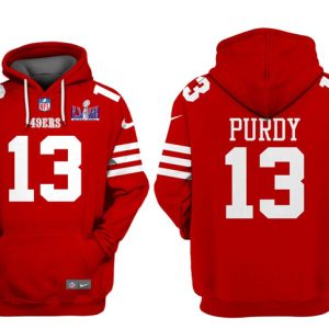 San Francisco 49ers Custom Red Super Bowl LVIII Alternate Pullover Hoodie