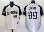 New York Yankees #99 Aaron Judge White Black 'Gothic Legacy Edition' Vapor Premier Limited Stitched Jersey