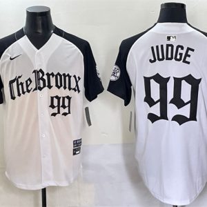New York Yankees #99 Aaron Judge White Black 'Gothic Legacy Edition' Vapor Premier Limited Stitched Jersey