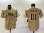 San Diego Padres #10 Jurickson Profar Tan Cool Base Stitched Jersey