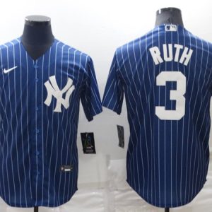 New York Yankees #3 Babe Ruth Navy Cool Base Stitched Jersey