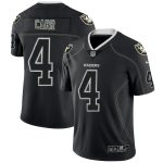 Raiders #4 Derek Carr 2018 Lights Out Black Color Rush Limited Jersey