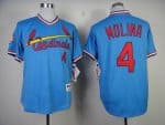 Cardinals #4 Yadier Molina Blue 1982 Turn Back The Clock Stitched Jersey
