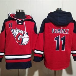 Cleveland Guardians Jos¨¦ Ram¨ªrez Red Lace-Up Pullover Hoodie