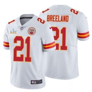 Kansas City Chiefs #21 Bashaud Breeland White 2021 Super Bowl LV Limited Stitched Jersey