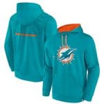 Miami Dolphins Aqua Defender Evo Pullover Hoodie