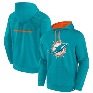 Miami Dolphins Aqua Defender Evo Pullover Hoodie