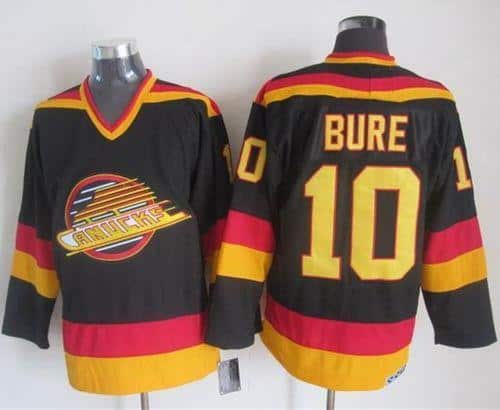 Canucks #10 Pavel Bure Black Gold CCM Throwback Stitched Jersey