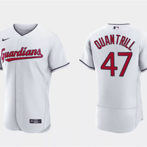 Cleveland Guardians #47 Cal Quantrill White Flex Base Stitched Jersey