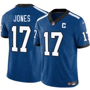 Indianapolis Colts #17 Daniel Jones Blue 2025 F.U.S.E. Throwback Vapor Limited Stitched Jersey