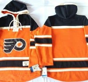 Flyers Blank Orange Sawyer Hooded Sweatshirt Stitched Jersey