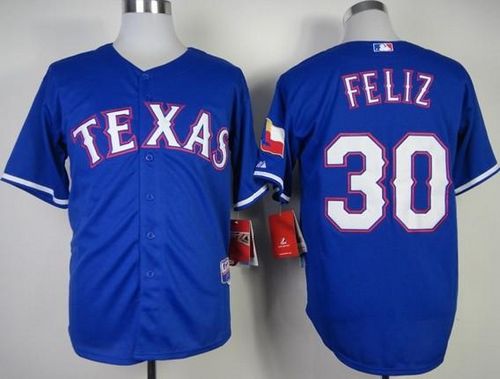 Rangers #30 Naftali Feliz Stitched Blue Cool Base Jersey