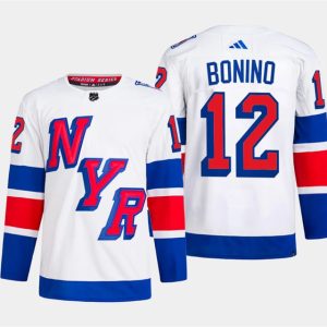 New York Rangers #12 Nick Bonino White 2024 Stadium Series Stitched Jersey