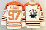 Edmonton Oilers #97 Connor McDavid White Orange 2024-25 With C Patch Heritage Classic Primegreen Stitched Jersey
