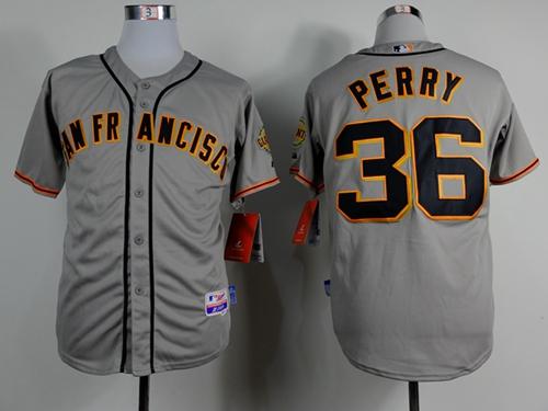 Giants #36 Gaylord Perry Grey Road Cool Base Stitched Jersey
