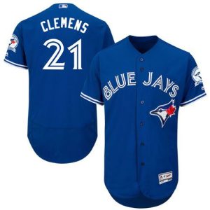 Blue Jays #21 Roger Clemens Blue Flexbase Authentic Collection Stitched Jersey