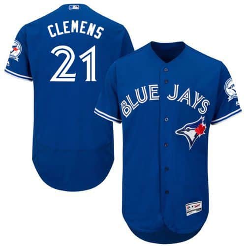 Blue Jays #21 Roger Clemens Blue Flexbase Authentic Collection Stitched Jersey