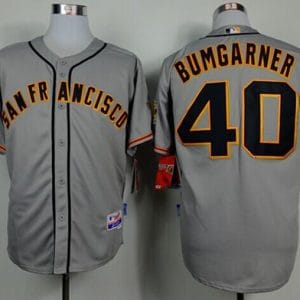 Giants #40 Madison Bumgarner Grey Cool Base Stitched Jersey