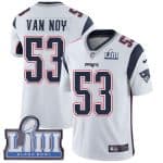 New England Patriots #53 Kyle Van Noy White Super Bowl LIII Vapor Untouchable Limited Stitched Jersey