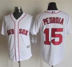 Red Sox #15 Dustin Pedroia White New Cool Base Stitched Jersey