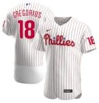 Philadelphia Phillies #18 Didi Gregorius White Flex Base Stitched Jersey