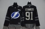 Tampa Bay Lightning #91 Steven Stamkos Black 1917-2017 100th Anniversary Stitched Jersey